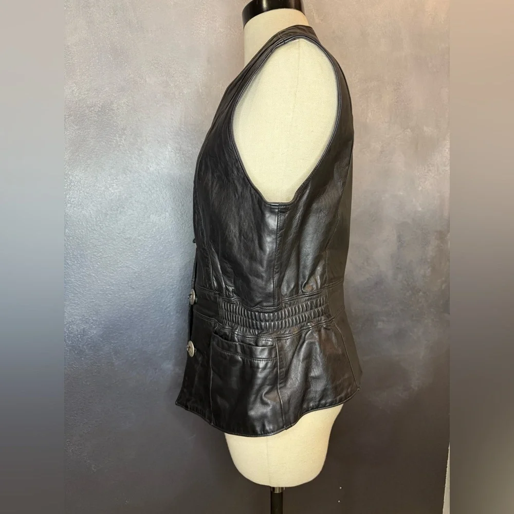 Harley-Davidson Women's Black Leather Vest